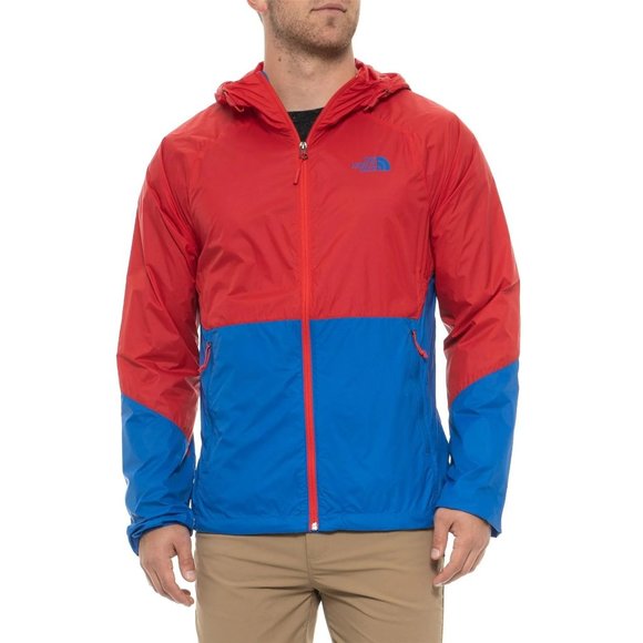 The North Face Other - NWT The North Face Flyweight Hoodie Zip Jacket Windbreaker Coat High Risk Red Bl